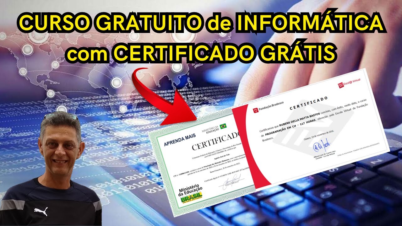 Curso Gratuito de Informática com Certificado online e grátis, reconhecido pelo MEC