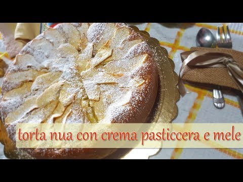 Torta nua super soffice con crema pasticcera e mele! - Ricetta - Easy nua cake with apples recipe