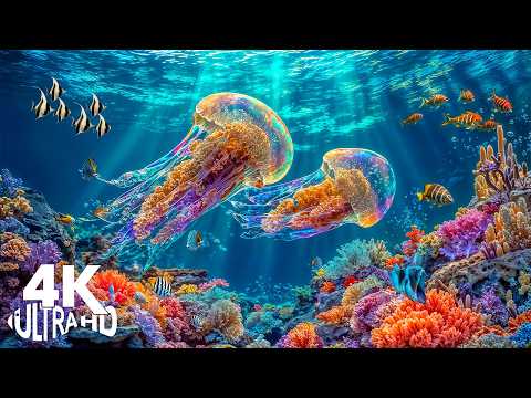 4K Underwater World — Beautiful Fish Swimming & Coral Reefs with Relaxing Sleep Sounds