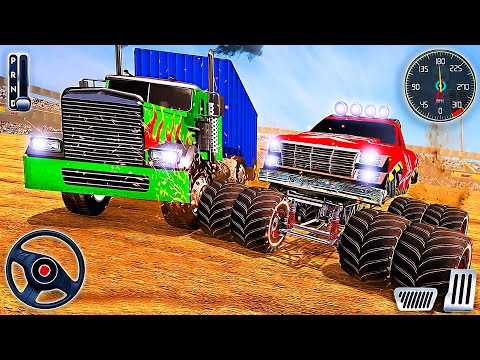 Extreme Monster Trucks Driving Sim - Monster Jeep Demolition Derby Game | Android Gameplay