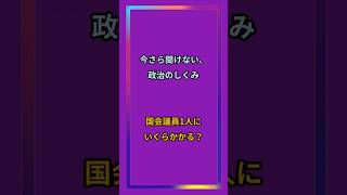 国会議員定数削減でいくら節約できる？ / 今さら聞けない政治の仕組み