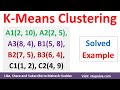 K Means Clustering Algorithm | K Means Solved Numerical Example Euclidean Distance by Mahesh Huddar