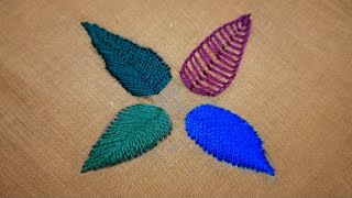 4 Leaf Stitch  ||  4 Type Easy Leaf Hand Embroidery Stitch