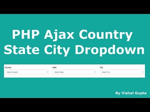 PHP Ajax Country State City Dropdown with PDO in Hindi