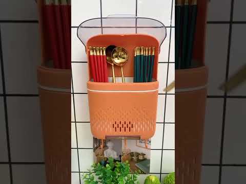 自从入手的这个高颜值沥水筷子筒，每天做饭心情都变得美美哒！居家好物筷子筒收纳
