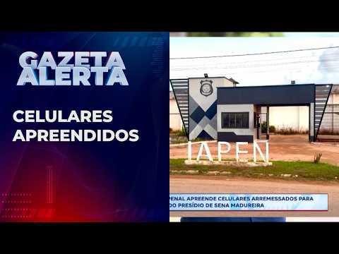 Policía federal apreende celulares arremessados dentro de sena madureira