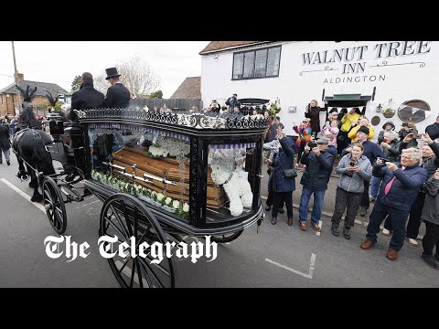 Paul O'Grady: Battersea dogs form guard of honour at funeral