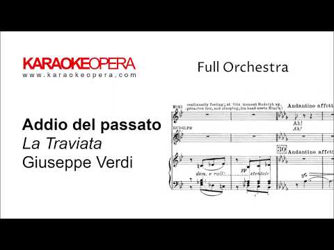 Karaoke Opera: Addio del Passato - La Traviata (Verdi) Orchestra only version with printed music