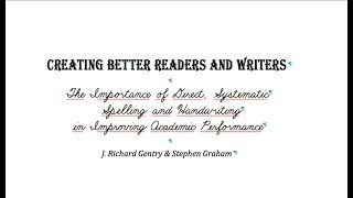 Creating Better Readers &amp; Writers