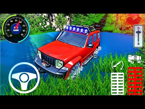 Real 4x4 SUV Jeep Hill Drive - Wheels in Mud Off-Road Driving Simulator