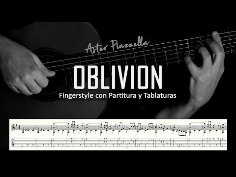 Oblivion (Astor Piazzolla) ▶ Guitarra solista fingerstyle + partitura/tablatura