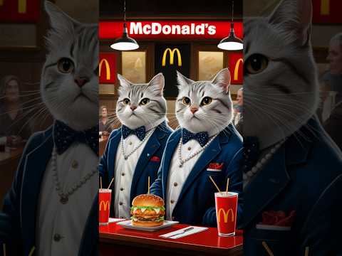 Enjoying At McDonald's😋❤️ #catvideos #ytshorts #catlover #cute #trending #kitten #cartoon #love #cat