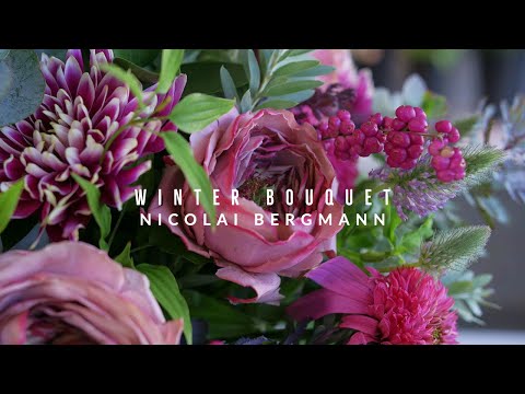 A Frosted, Rosy Winter Bouquet