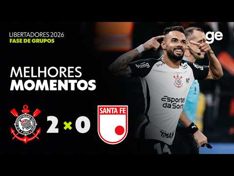 Gols e lances de Corinthians x Santa Fé