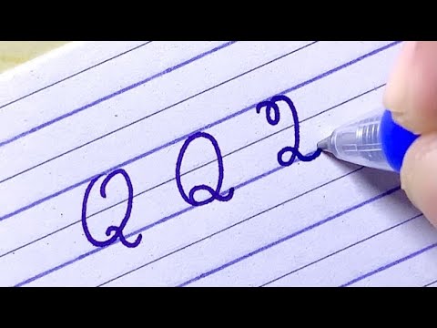 3 styles Cursive capital letter Q | Uppercase letter Q | How to write cursive writing for beginners