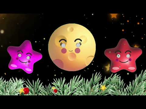 Lullaby For Babies. Moon and Sleepy Stars - Calming Bedtime Video for toddlers