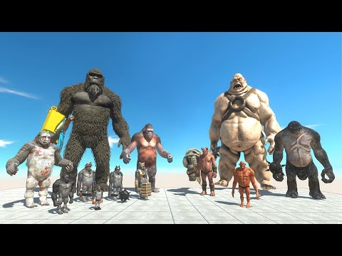 Mutant Primates vs Evolved Ogre Squad - Animal Revolt Battle Simulator