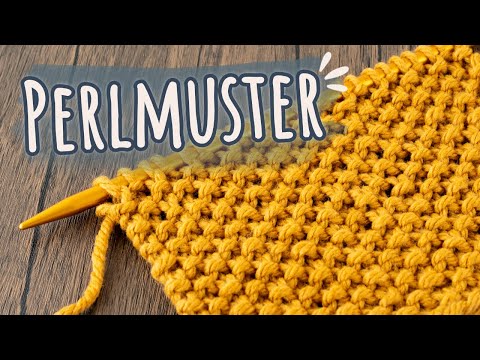 Perlmuster in Reihen stricken - für Schal und Babydecke