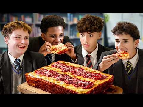 British Highschoolers try Detroit Pizza!