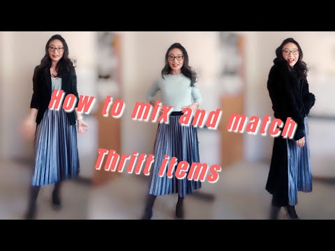 How to Mix and Match Thrift Pieces | How to Wear Skirt | Moncler Coat | Dress Well with Less