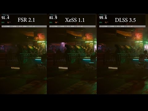 Cyberpunk RTX 3080 DLSS 3.5 vs. FSR vs. XeSS Benchmark