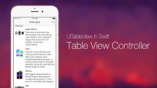 Download the video "UITableView with Swift Series Pt 2: Use Table View Controller"