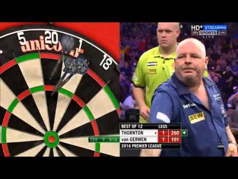 Premiere League darts week 10 Van Gerwen vs Thornton