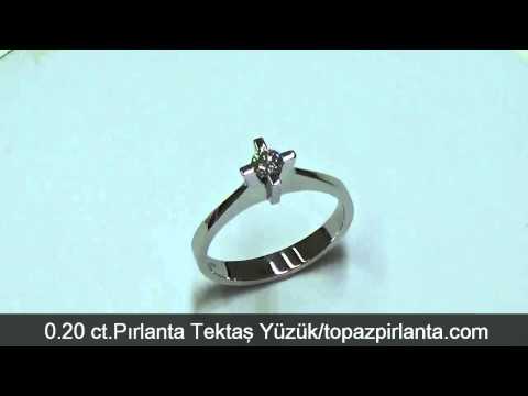 Topaz Pırlanta-Pırlanta 0.20 ct Tektaş Yüzük-Ürün Kodu:TPZ0228