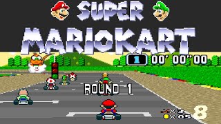 Super Mario Kart (SNES · Super Nintendo) GP mode 100cc Class session for 1 Player 🍄🚗⭐