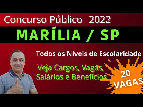 Saiu Edital! EMDURB e UNESP Marília SP. 2022. Veja Detalhes. Não pare até se Orgulhar de você!