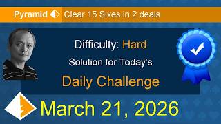 Microsoft Solitaire Collection: Pyramid - Hard - March 21, 2026