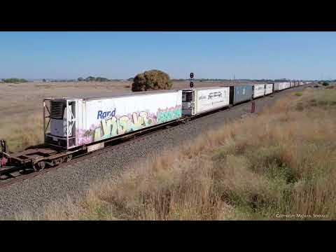 Pacific National 6PM7 Container Train Using Dual Gauge Tracks (24/4/2023) - PoathTV Railways