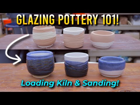 Glazing Pottery 101 Part 3: Kiln Loading, Firing Results & Sanding