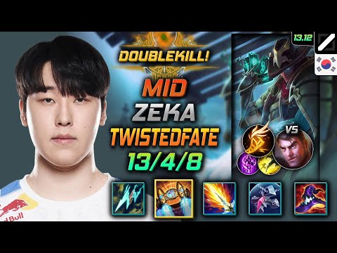 Twisted Fate Mid Build Zeka Hextech Rocketbelt Fleet Footwork - LOL KR Challenger Patch 13.12