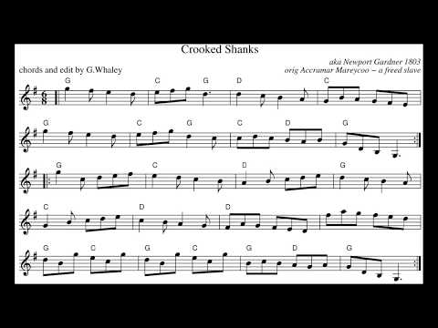 Crooked Shanks old-time Jig by Newport Gardner 1803