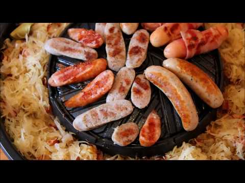 Würstchen mit Bierkraut auf dem TomYang BBQ - Original Thai Grill & Hot Pot