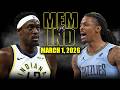 Memphis Grizzlies Vs Indiana Pacers Full Game Highlights March 1 2026 NBA Season