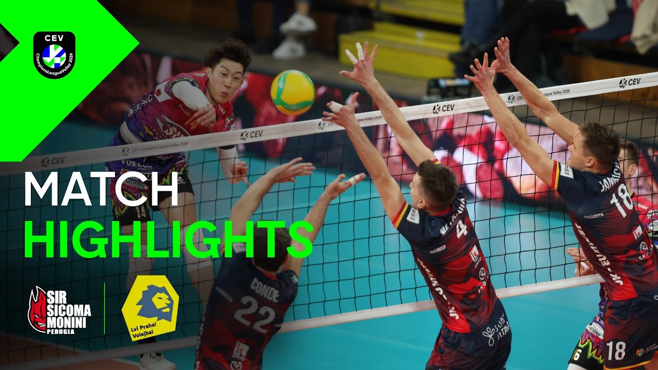 Highlights I Sir Sicoma Monini PERUGIA vs. VK Lvi Praha | CEV Champions League Volley 2026 | Men