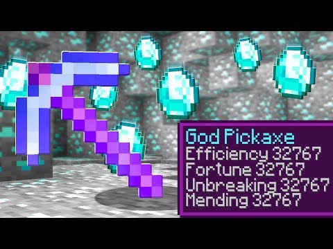 AA12 - MAX Level Fortune 32767 Pickaxe in Minecraft! (Max Level Enchantments)