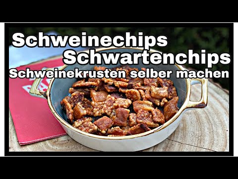 Knusprige Schweinechips / Schwartenchips / Schweinekrusten selber machen
