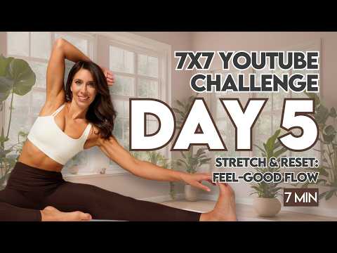 Day 11 | FREE Abs & Fat Burn Challenge |  Stretch & Reset: Feel-Good Flow | 7 Min at Home Workout