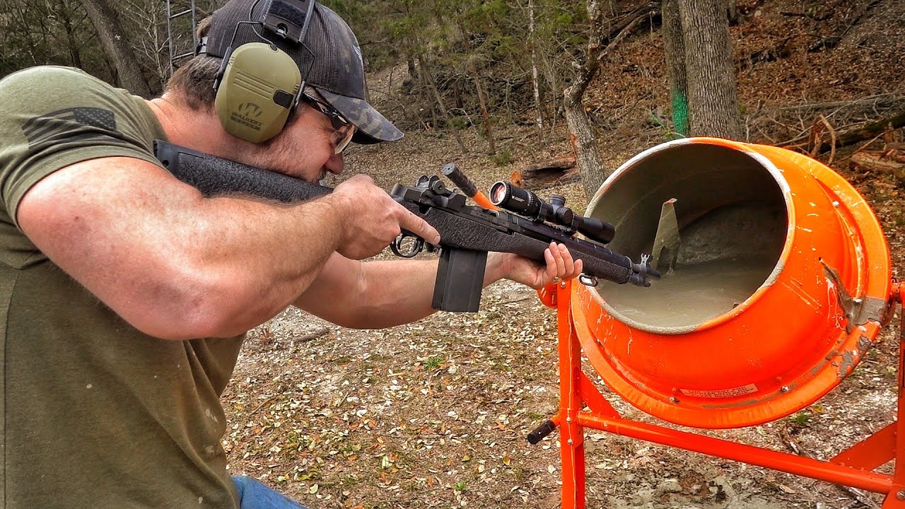 Can WET Concrete Stop a Bullet???