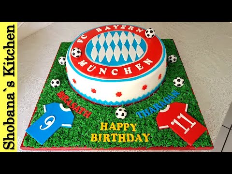 FC Bayern München - Bayern München Geburtstags Torte - Football Theme Birthday Cake
