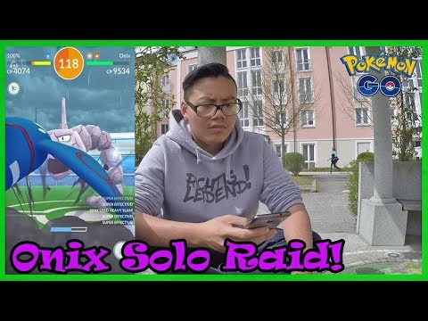 ONIX 3er Solo Raid - Kanto Event Special Raid! Pokemon Go! Video