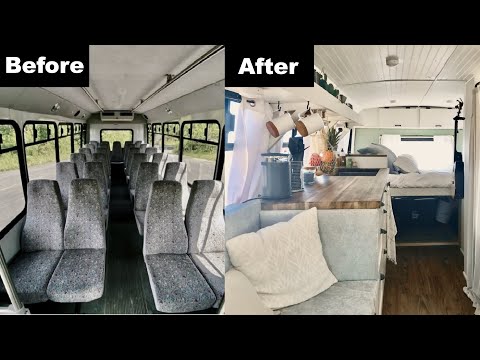 BUS CONVERSION FULL BUILD | 1 year start to finish | DIY for under $10k!