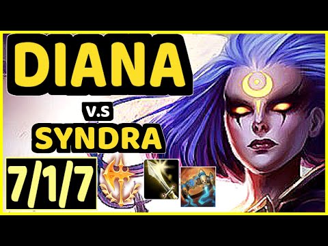ABBEDAGGE (DIANA) vs SYNDRA - 7/1/7 KDA MID CHALLENGER GAMEPLAY - EUW