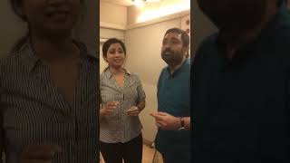 A snippet from the Recording session of "Maanam Thurakkunu" from Odiyan || Shreya Ghoshal ||