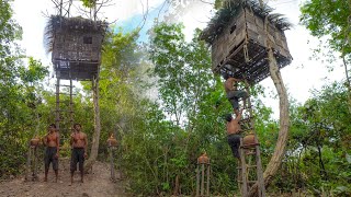 Build The Most Tree House And Water Slide Swimming Pools Part I