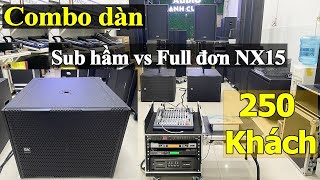 Dàn Âm Thanh Uy Lực Cho 250 Khách – Loa Full NX15, Sub Hầm SA B18, MA41300N, Vang Số F35, Giá 68tr