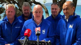Christopher Luxon and Todd McClay announce National's fisheries policy